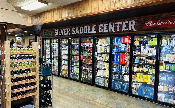 Variety of drinks and food are available for purchase at Silver Saddle Center.