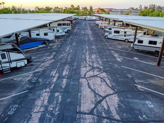 Angled Covered Parking