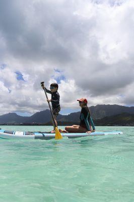 SUP in the Kaneohe Sandbar