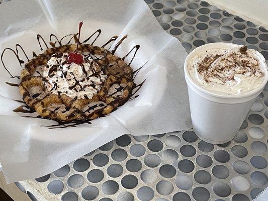 Buñuelos and Mexican Hot chocolate on a cold day can't beat that.