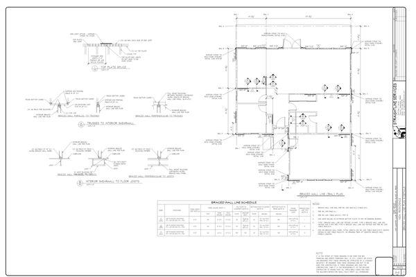 Braced wall line plan and details