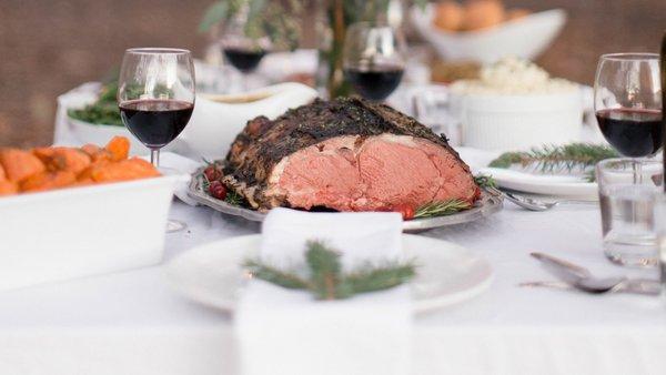 Dry aged prime rib from Vintage Grocers