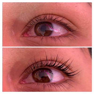 Lash lift and tint