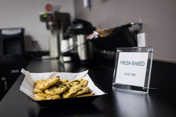 Learn iT! is known for our afternoon batch of fresh baked chocolate chip cookies.