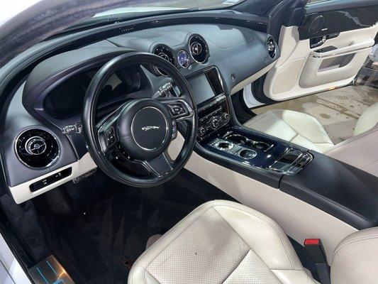 Jag interior shampooed