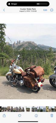 Custom plate to hold trunk bag on the bike.