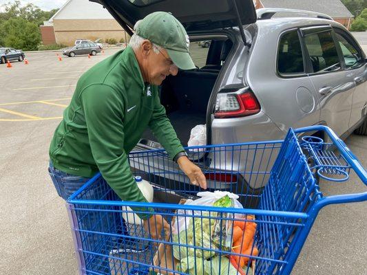 Monthly food pantries to help those in need.