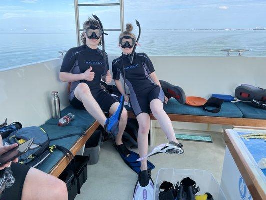 Snorkeling outfits and gear that are provided!