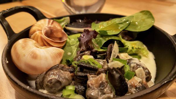 Escargot w/Mushroom Sauces. Yum yum yum!