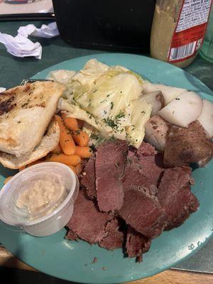 Excellent corned beef dinner.  Lean and tender!!