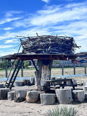 This is a giant nest for children to climb into.