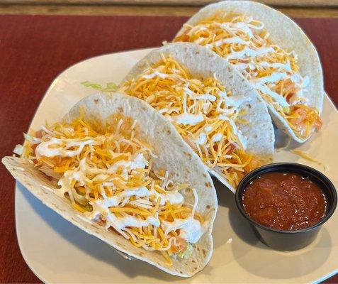 Sweet Thai Shrimp Tacos - more sweet than spicy, filling and not bad for $9