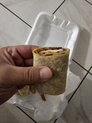 Pastrami wrap . Over priced under portioned