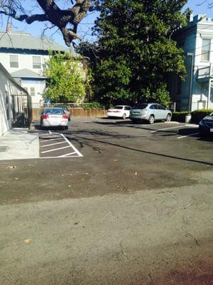 Available parking lot for clients when space permits