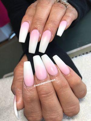 Ombre pink&white