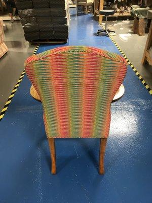 back of chair!