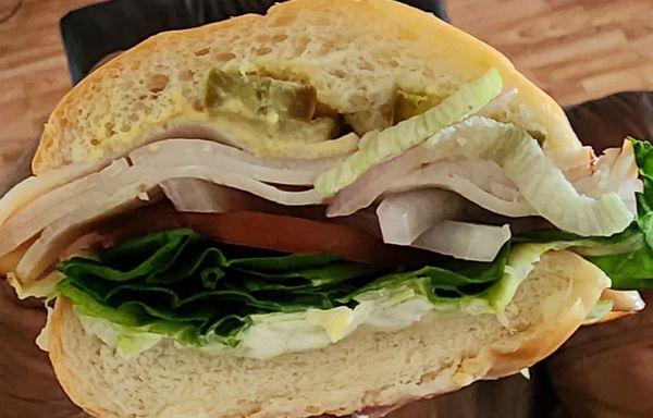 Raley's deli never skimps on the meat, but they took a page out of Subway's book today