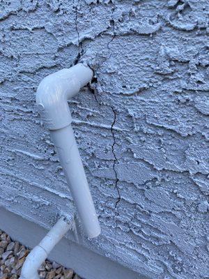 Cracks on stucco