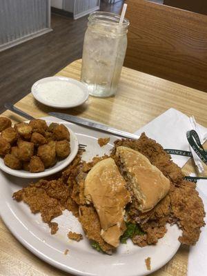 Chicken fried steak sandwich