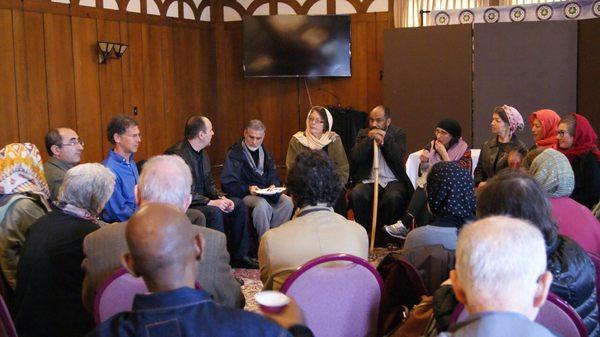 Rabbi Bridget and Jewish Gateways meeting with Muslim community members.