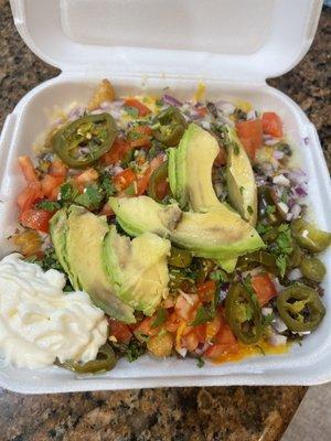 Carne Asada Fries, loaded with meat. Really tasty!