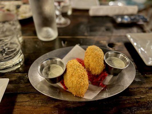 Seafood stuffed jalapeños