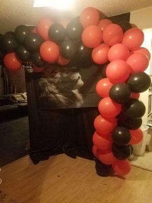 Balloon stand for an event.