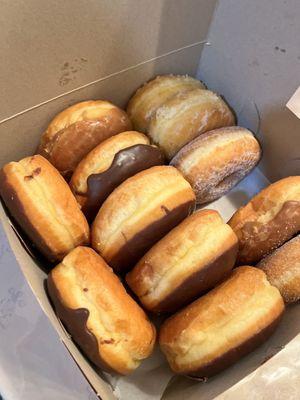 Chocolate, maple and glazed doughnuts