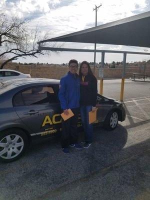 HAPPY CUSTOMERS AFTER PASSING THE DRIVING TEST!!!