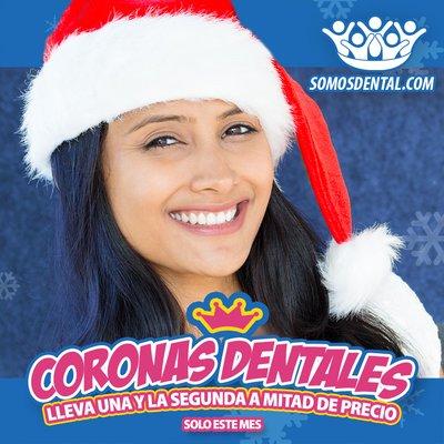 Especial de Diciember 2020. Compra 1 Corona Dental, obten la 2da a 50% de descuento. Compra 2, y la 3ra es GRATIS!