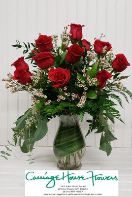 Red Rose Bouq - 12 roses $75.00; 18 Roses $115.00; 24 Roses $140.00