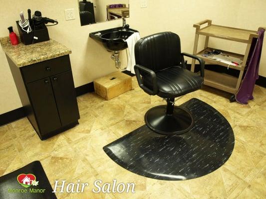 Our salon is a huge hit with the residents, they love to come here and visit while getting their hair done.