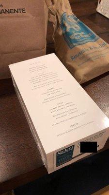 menu card printing