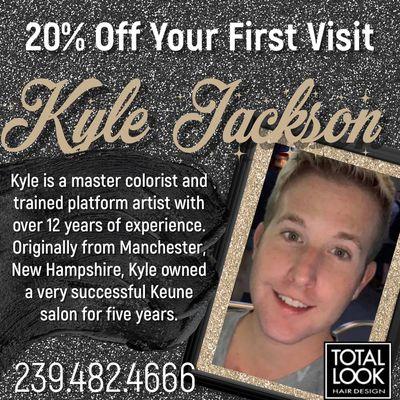 Book your first appointment with Kyle for 20% off and you are sure to be a forever client!