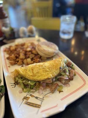 Chicken fennel omelet