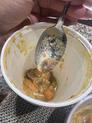 Beef found in my Fish Tea Soup