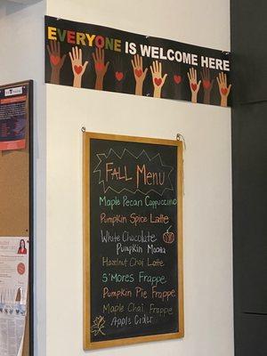 Fall menu