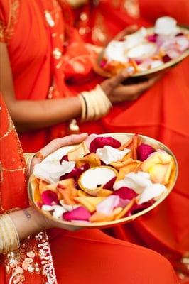 The petals at our wedding, provided by Sterling Fell Florist