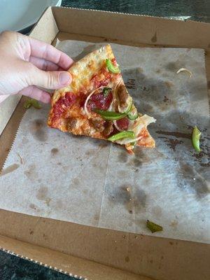 Thin gummy crust