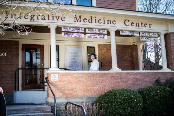 Integrative Medicine Center at 301 West State Street, Ithaca. Guided Touch Massage is on the third floor.