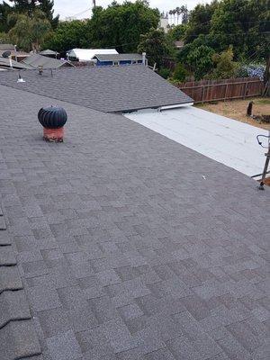 Owens Corning and flat roof put down by Reliance