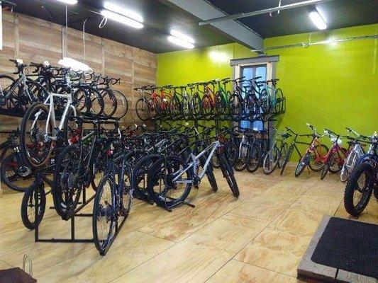 Our new, bigger, bicycle show room.