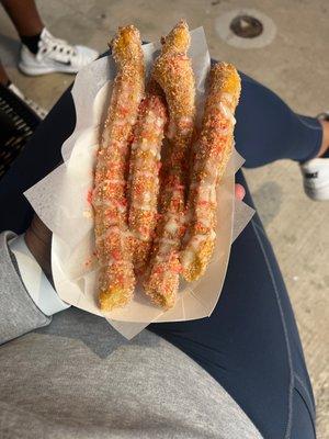 Strawberry shortcake churros