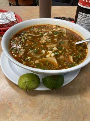 Menudo is $20.00