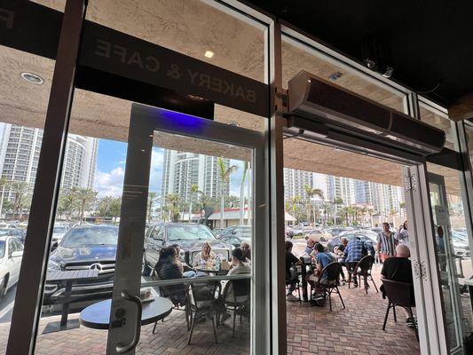 Outdoor seating in beautiful Sunny isles