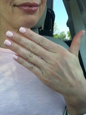 Gel manicure  in "Ballet Slipper"