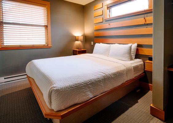 Our Comfort Queen Rooms are each uniquely decorated and feature one queen bed. 180 sq ft.