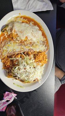 Taco and chile relleno