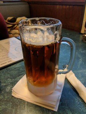 Tall beer with lunch