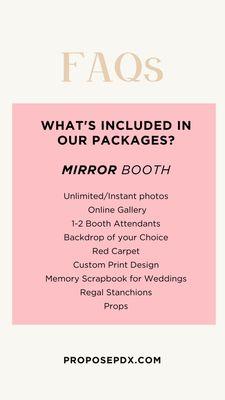 MIRROR BOOTH PACKAGE!